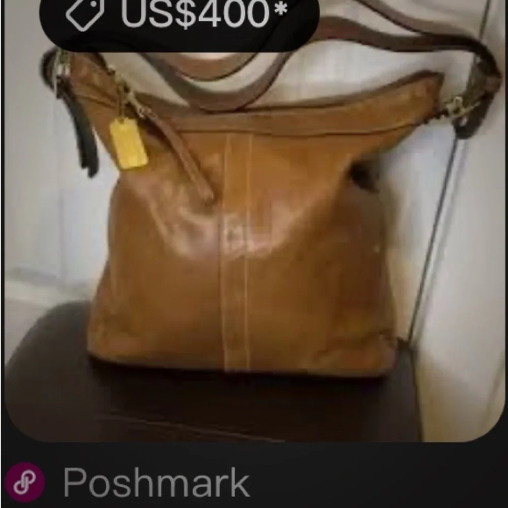 Vintage Y2K Coach Crossbody Bag 2004 year Tan soft Leather Crossbody Bag - Picture 3 of 17